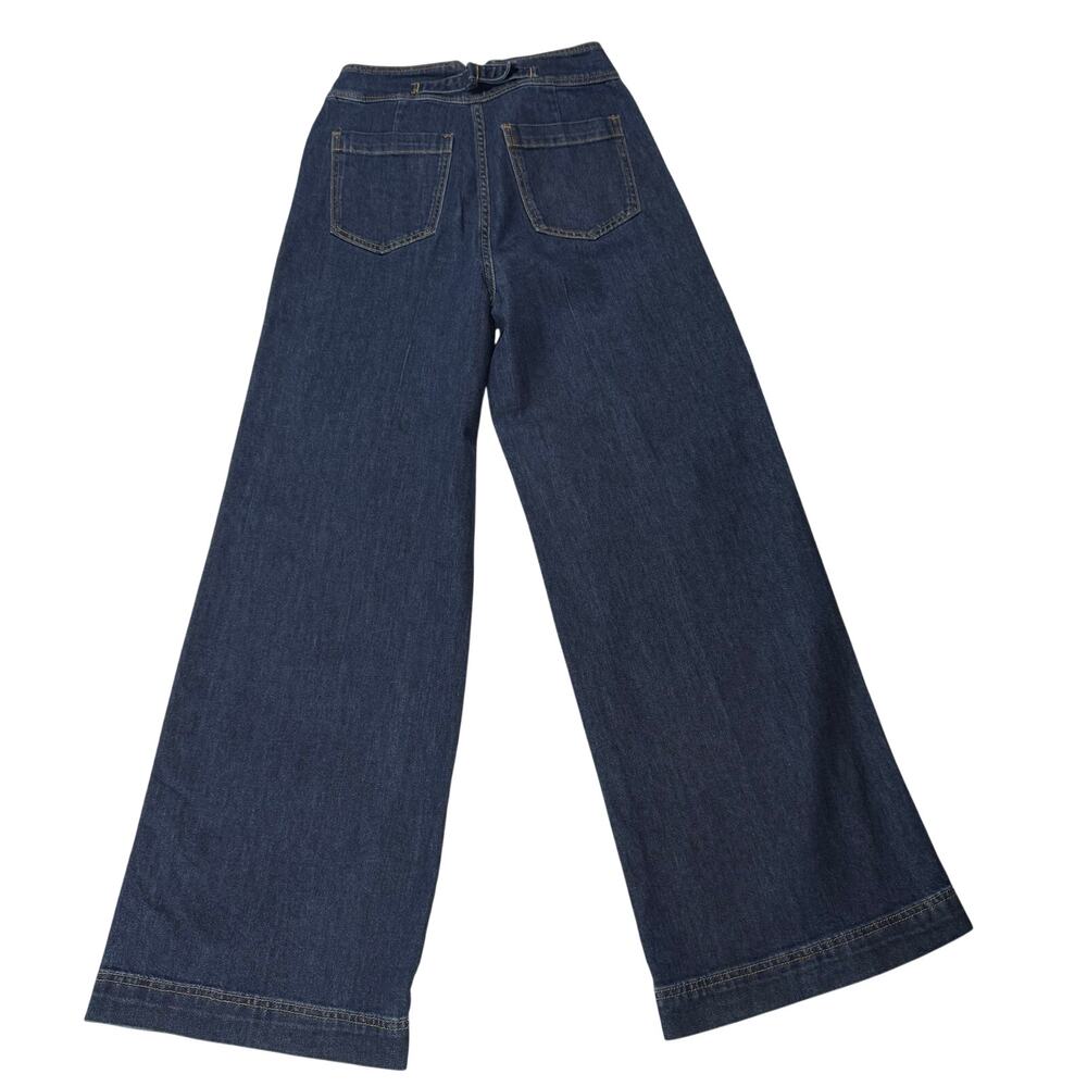 House of Harlow 1960 Wide leg Sailor Dark Wash High Rise Blue Jeans Size 28 - Picture 7 of 12
